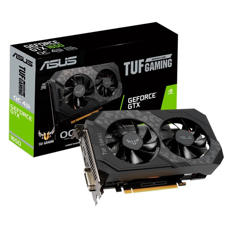 Asus TUF Gaming GeForce GTX 1650 OC Edition 4GB GDDR6 Graphics Card - كرت الشاشة
